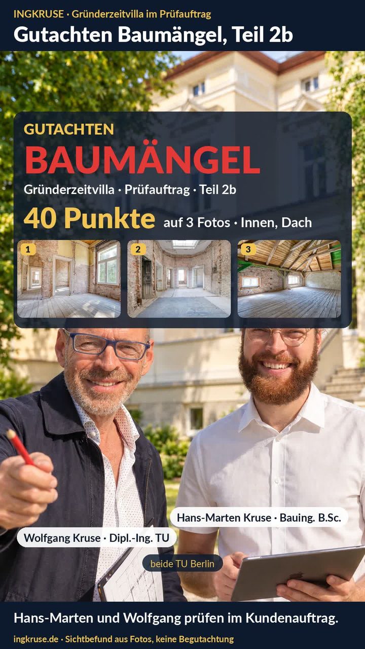 Titelkarte Reel Gutachten Baumängel Teil 2b, 40 Punkte