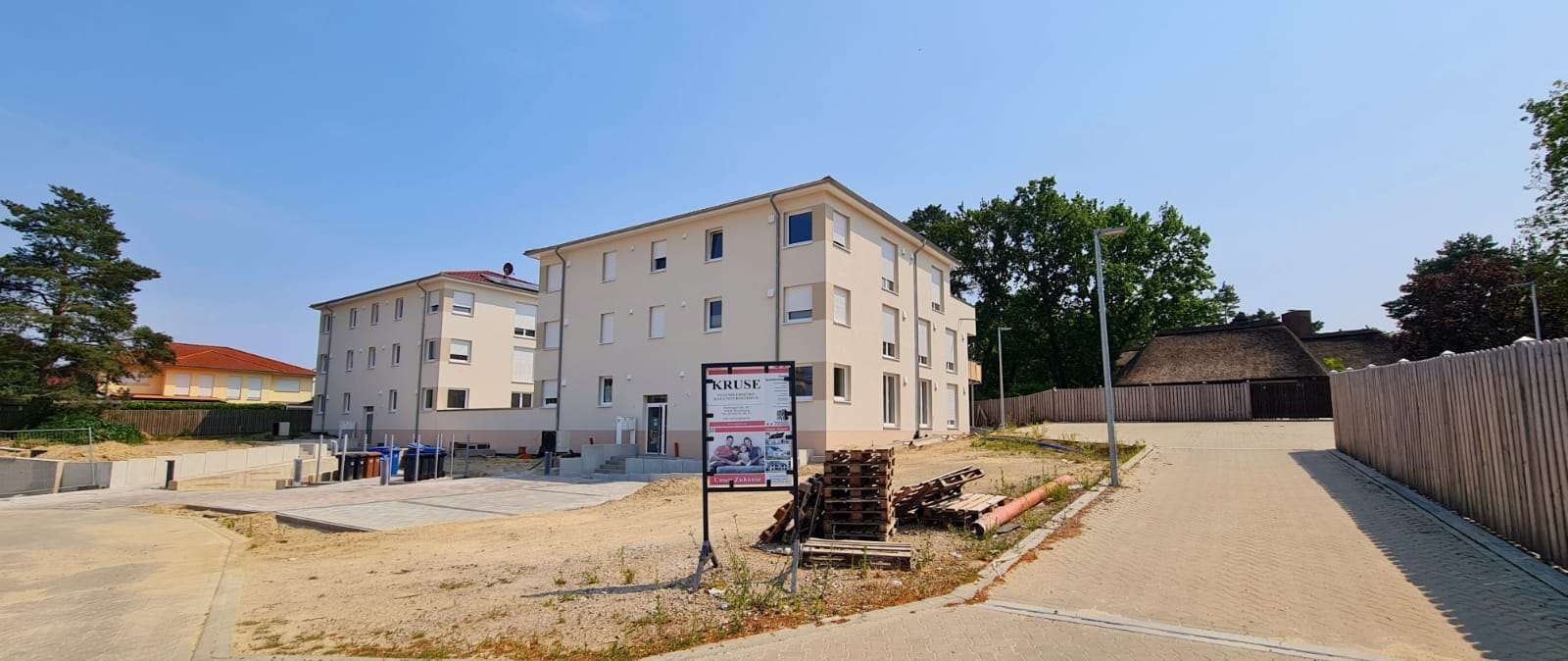 Neubau der Stadtvillen Im Brink während der Bauphase