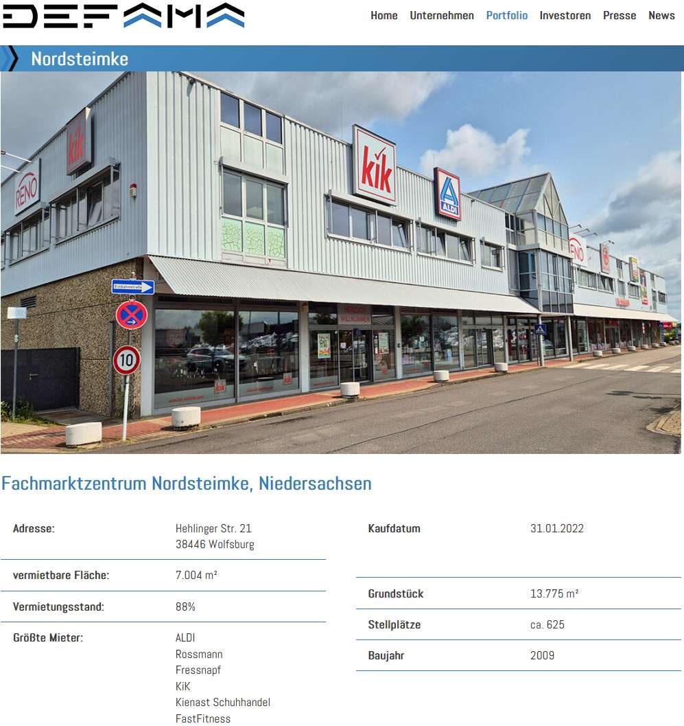 Fachmarktzentrum an der Hehlinger Straße